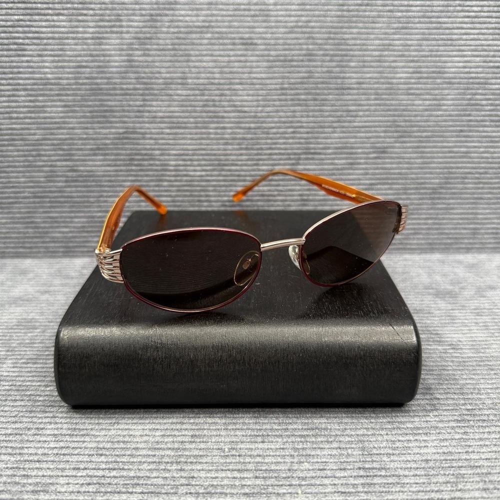 Vintage Eschenbach 6131 Sunglasses Gold Oval Amber Orange 90s Y2K Germany Rare